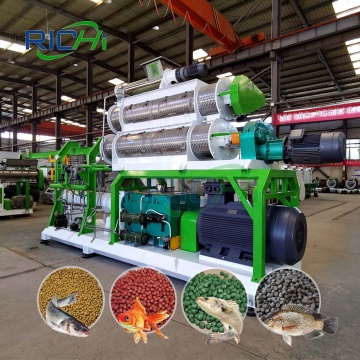 ISO9001 Certified Twin Screw Floating Fish Feed Pellet Line with Factory Price