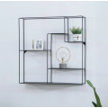 Metal wall-mounted shelf for interior decoration