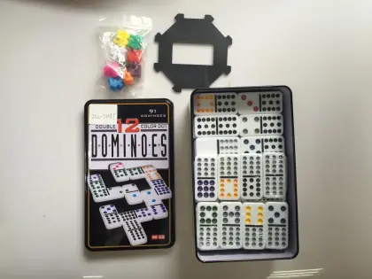 Wholesale Double Twelve White Domino In Tin Box