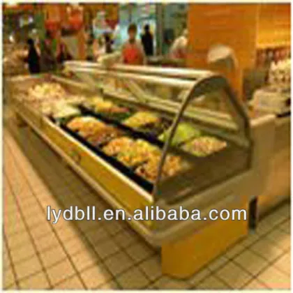 Curved Glass inner type ,cool dish display cooler