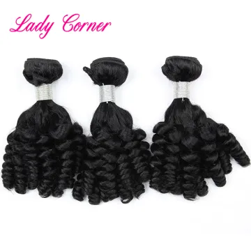 Double Drawn Bouncy Fumi Hair Bundles, New Baby Curl Human Hair Extension Weft