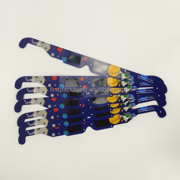ISO Certified Solar Eclipse Glasses with Customized Design for April 8, 2024 Eclipse Viewing - 3D Paper Glasses