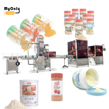 Lemon Powder and Curry Milk Talcum Coffee Protein Powder Bottle Jar Filling Machine