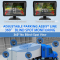 Système de moniteur de véhicules de 10,1 pouces 5 canaux avec 2,5D Touch / G-Sensor / Starlight Night Vision / 360 ° Video / Loop Record
