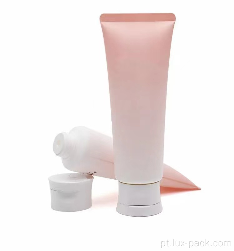 Tubo plástico cosmético Flip de fechamento Creme de tubo macio