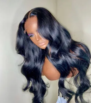 Closure Wigs Straight Deep Wave Raw Virgin Human Hair Bleach Knots Wigs Peruvian Water Wave 4*4 Lace Front Wigs For Black Women