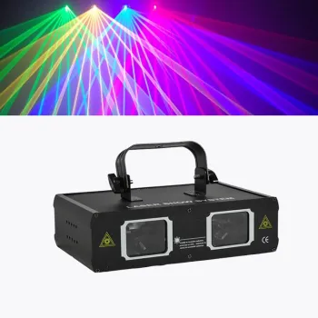 3D DJ Laser Light Show: RGB Stage Lighting DMX 512 for Disco and Weddings