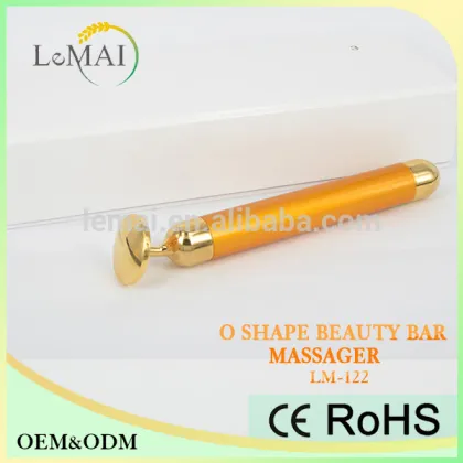 Portable O-shape Face Lift Beauty Bar 24k Gold Facial Massager Makeup Wholesale Beauty Supply