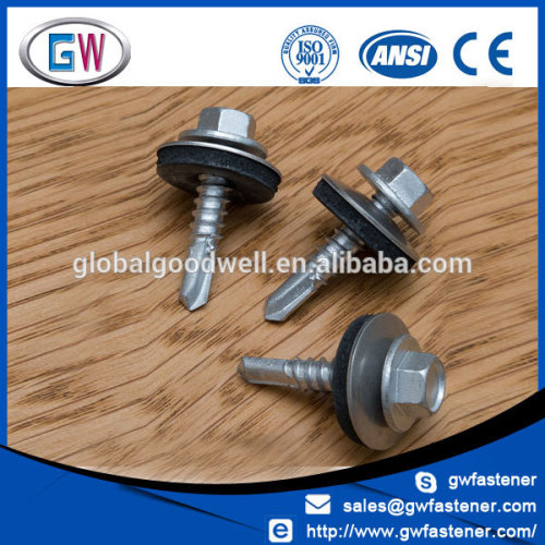 Hex washer head self drill hex head screw with washer
