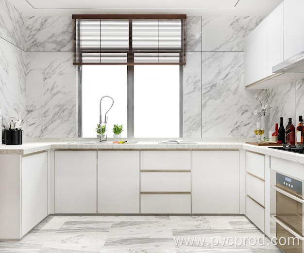 Marble grain interior film for wallpaper or kitchen