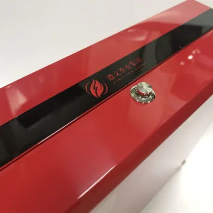 Red Tea Gift Box Wood Tea Storage Case