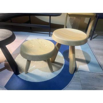 European simple indoor and outdoor natural wood stool