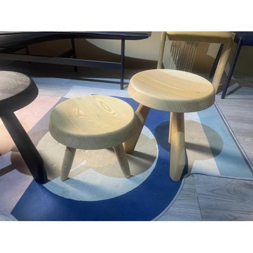 European simple indoor and outdoor natural wood stool