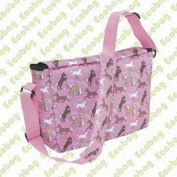 Shoulder Bag with 2 Exterior Front Pockets and Adjustable Padded Shoulder Strap