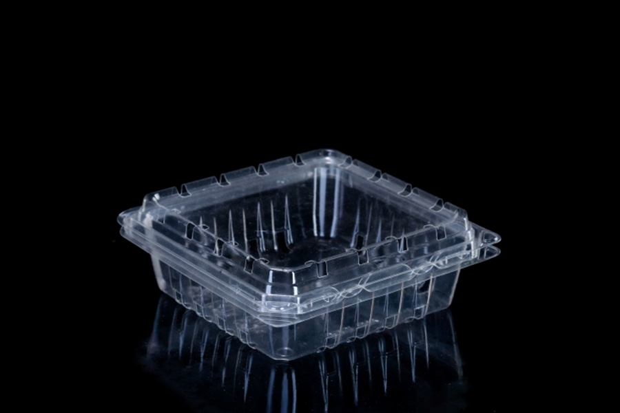 RPET clamshell box for small vegetables