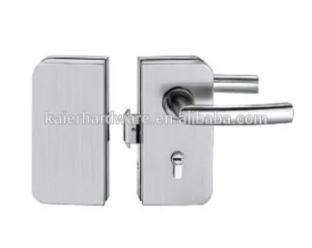 Polished stainless steel glass lock fittings for glass door