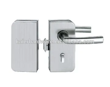 Polished stainless steel glass lock fittings for glass door