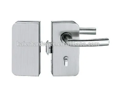 Polished stainless steel glass lock fittings for glass door