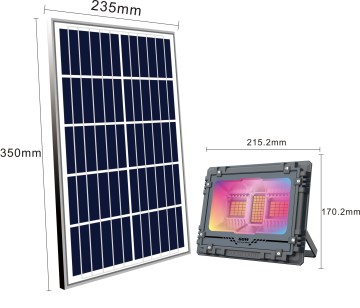 Solar-Powered Security Flood Light for Outdoor Gardens and Gates