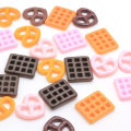 Gaufre décorative pêche coeur biscuits résine Flatback Cabochon Slime bricolage jouet décoration perles réfrigérateur ornements entretoise