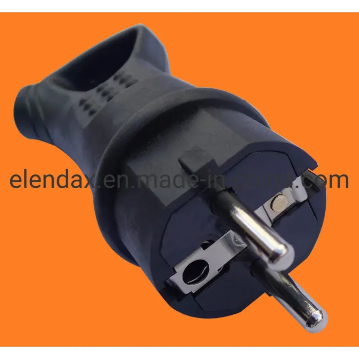 Немецкая промышленная резиновая вилка Schuko P6052