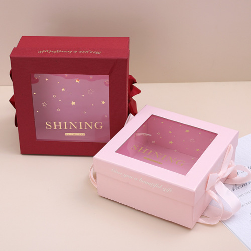 Clear PVC Window Luxury Gift Boxes Custom Logo