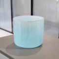 Tigela de cristal de quartzo azul de alto brilho