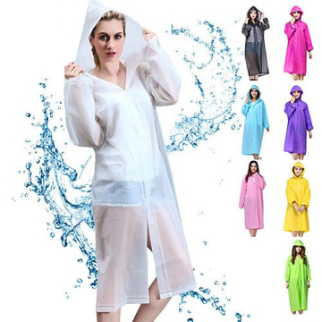 OEM style matte Adult EVA rainwear with hood
