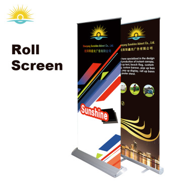 Aluminum Retractable Banner Stand: Roll Up and Roll Down Advertising Display
