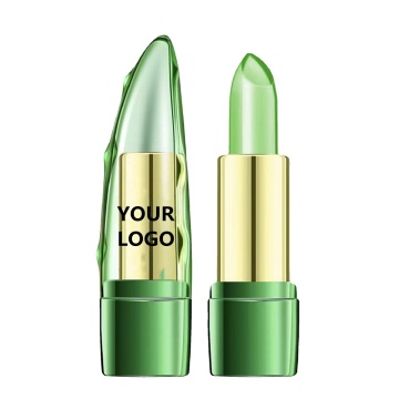 Aloe Vera Shape Plastic Cosmetic Packaging Empty Lipstick Lip Balm Container Tube Case