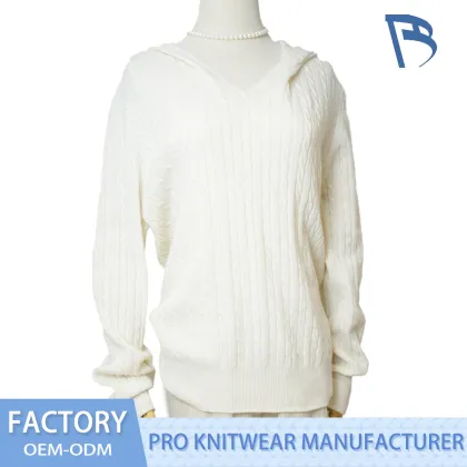 Soft White Cable Knit Hoodie for All Seasons