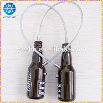 Promotion gift bear shape lock bottle 3 digit locks