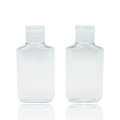 Botella ovalada de PET transparente de plástico de 2 oz 60 ml