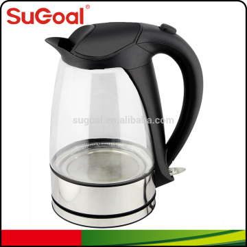 Blue LED light new design glass kettle 1.8L 220V electric water kettle