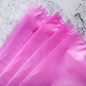 Variety color small size HDPE/LDPE labeled hot pink plastic bag