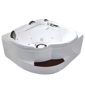White Acrylic Whirlpool Massage Bathtub with Jets for Luxurious Bath Relaxation