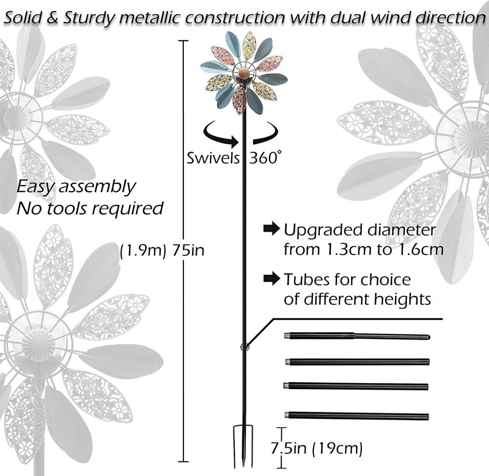 Arabesque Multi -Farb -Solarwindspinner