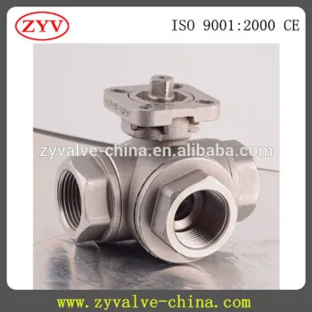 Hoting selling Three-way ball valve with direct mounting pad
