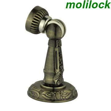 Door Stopper, Antique Brass Finish Magnetic Catch