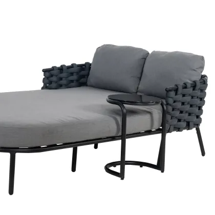 Aluminium Garden Sets Sun Lounger Patio Furniture Set LM24-9020 - 2pcs Lounger Set With Side Table