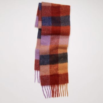 Autumn winter2020new multicolor Plaid fringed women's scarf AC the same rainbow Plaid fashion shawl men's and women's warm scarf