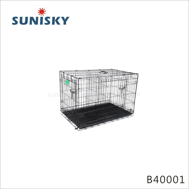 Foldable Iron Pet Carrier Cage for Dogs and Cats