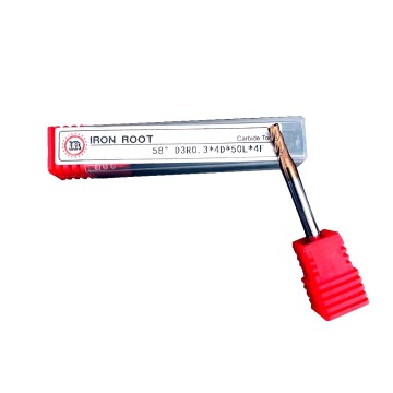 IRONROOT HRC58 Grade 4-Flute Round Nose Carbide End Mill