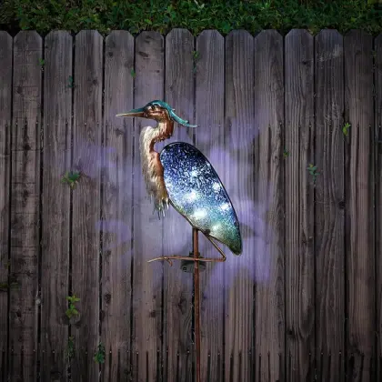 Blue Heron Solar Garden Lights