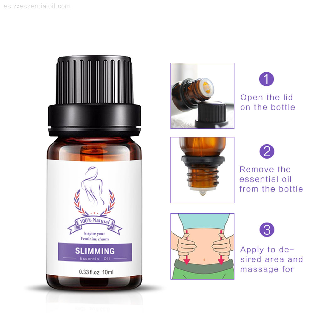 Aceite de masaje corporal adelgazante aceite esencial sliming