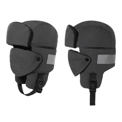 Men's and Women's Winter Fashion Reflective Lei Feng Hat - Thickened Outdoor Cold & Wind Protection Cycling Ear Mask