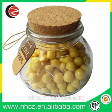 Stationery Yellow Round Push Pin in Glass Bottle for School