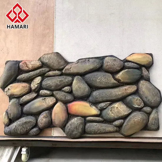 PU Pebble Stone Panels for Exterior Garden Decoration