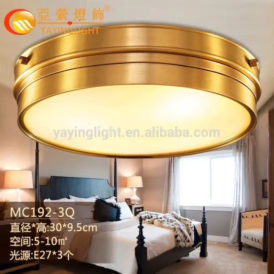 European copper glass ceiling lamps,American bedroom balcony aisle ceiling lamps