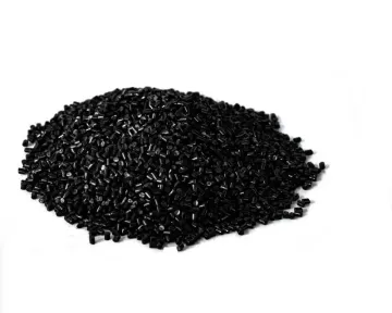 Yarn using in-situ semi-dull polyamide 6 black flakes